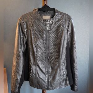 Maurices Faux Leather Moto Jacket – Gunmetal Gray | Size 1